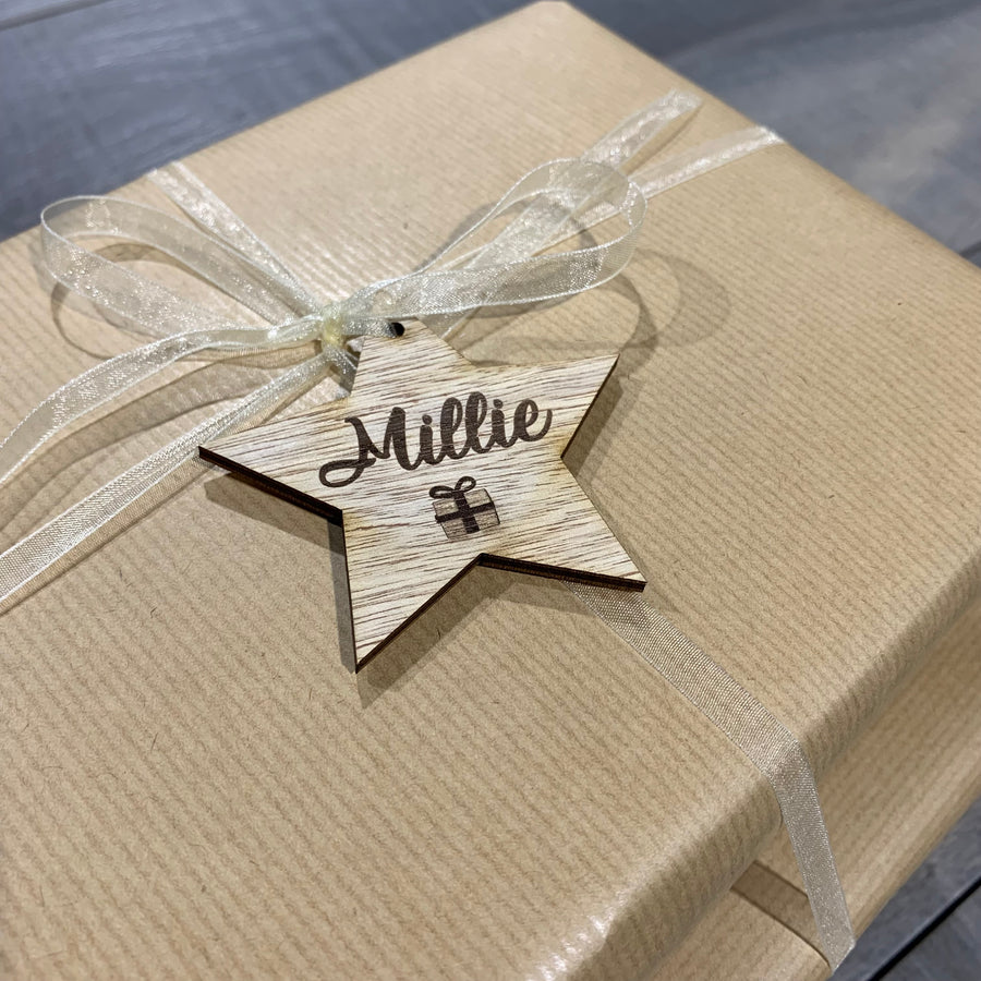 Wooden Star Gift Tag