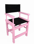 Kids' Directors Chair - Pink Frame, Black Canvas
